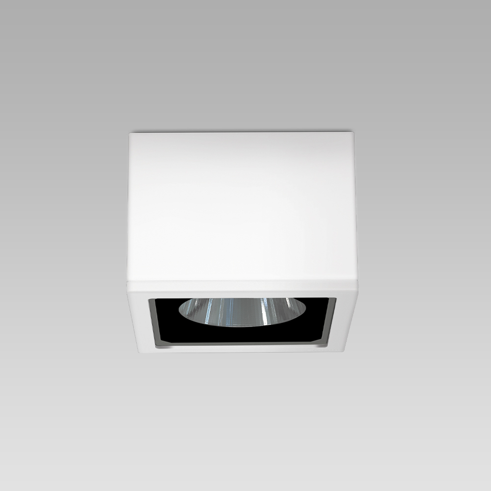 Appareils a plafond  Ceiling mounted luminaire with an essential and elegant design for architectural lighting