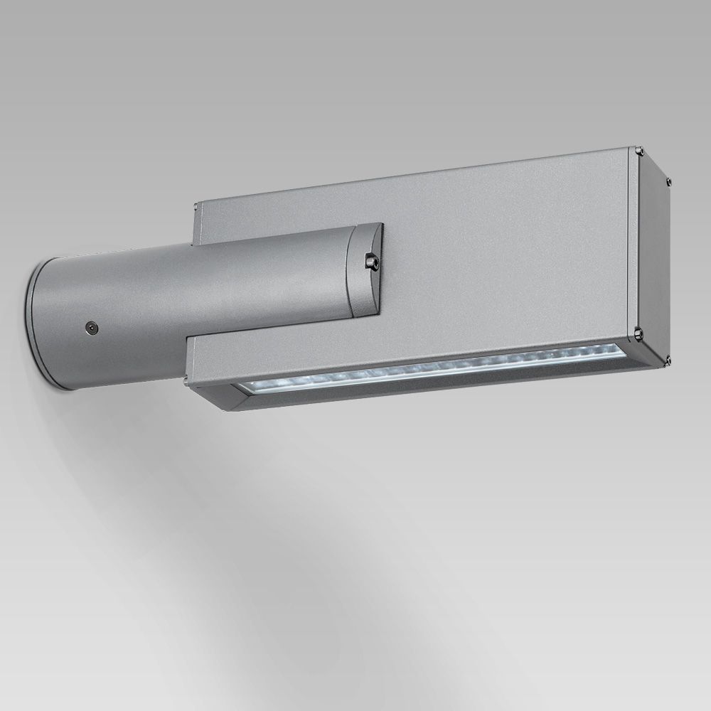 Facade fittings  Wall-mounted luminaire for facade lighting with a geometrical, contemporary design