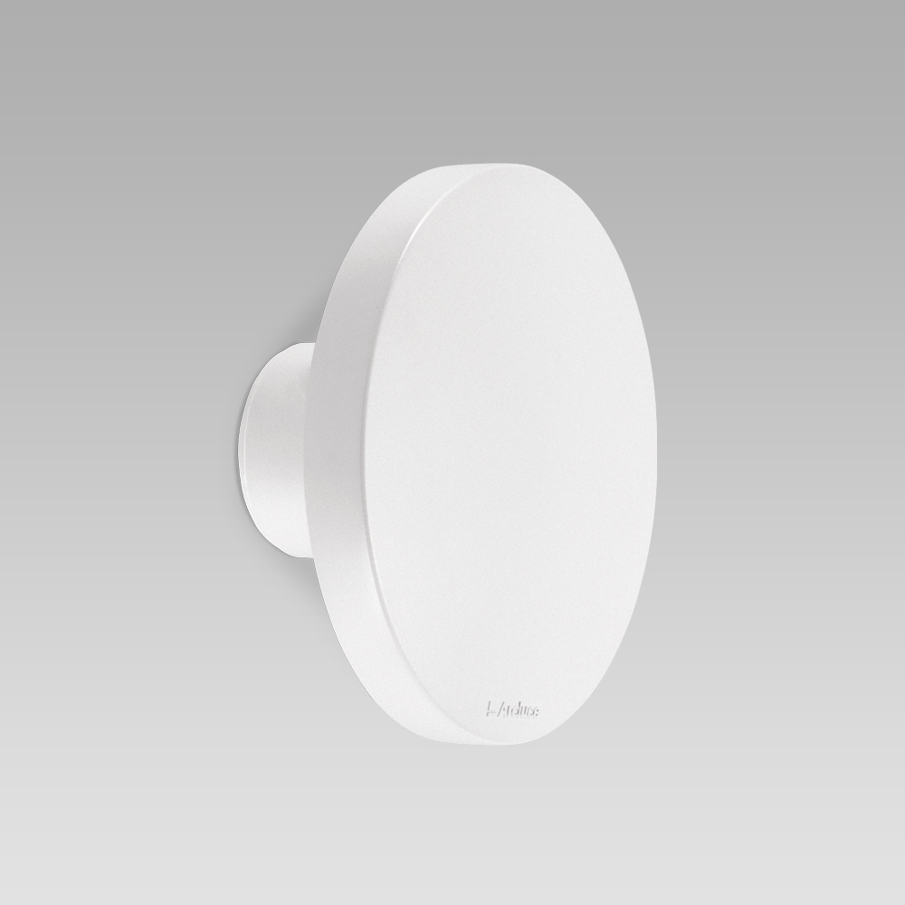 Wall mounted/recessed wall luminaires Wall-mounted luminaire for facade lighting with sophisticated design and radial optic, for a diffused and elegant lighting