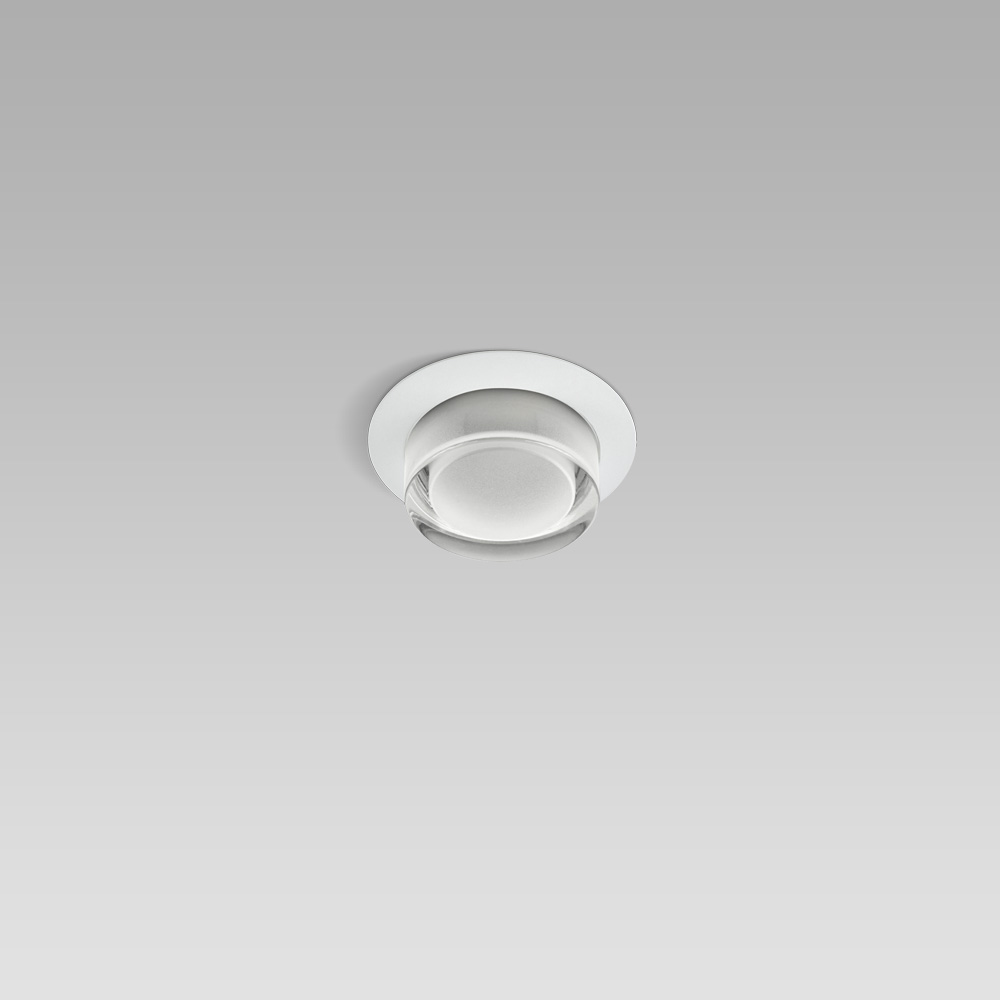 Encastrés avec indice de protection élevé Luminaire encastré au plafond ou au mur pour l'éclairage intérieur et extérieur, de petite taille et au design essentiel.