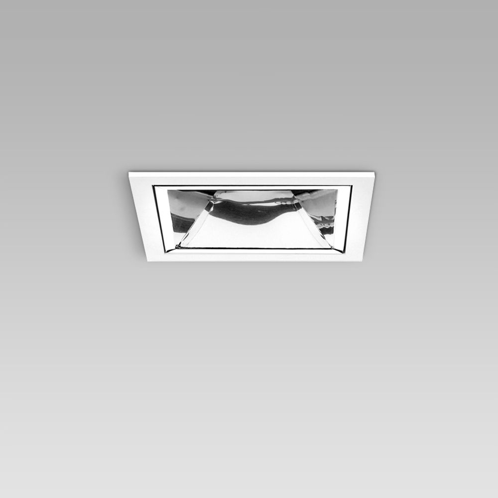 Recessed downlights  Ceiling recessed luminaire for indoor lighting with elegant squared design