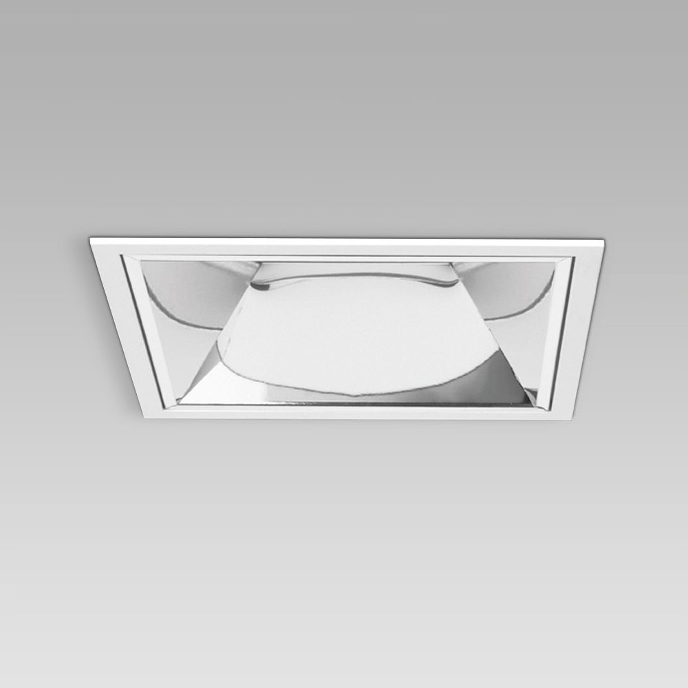 Apparecchi da incasso a soffitto  Apparecchio da incasso a soffitto dall'elegante design quadrato e dall'elevato comfort visivo per l'illuminazione di interni