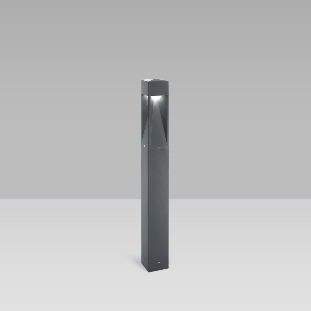 Bollard lights Bollard light for outdoor lighting featuring a unique, gothic design, with two-way, three-way or radial optic and maximum visual comfort